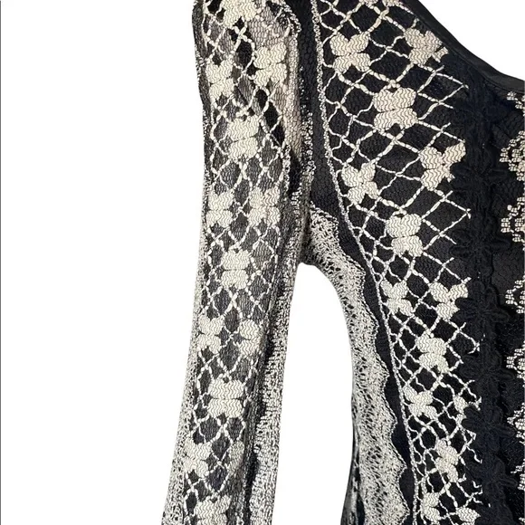 COPY - ALTERD STATE-BLACK DRESS WITH LACE OVERLAY-SIZE SMALL - Picture 6 of 13